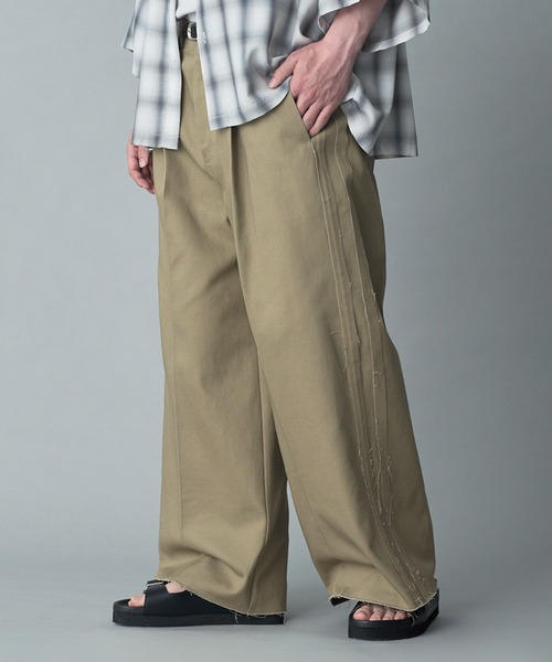 RANDY 22ss　スラックス　チノパン RUUBON チノパン 「RUUBON」cutoff fringe chino slacks