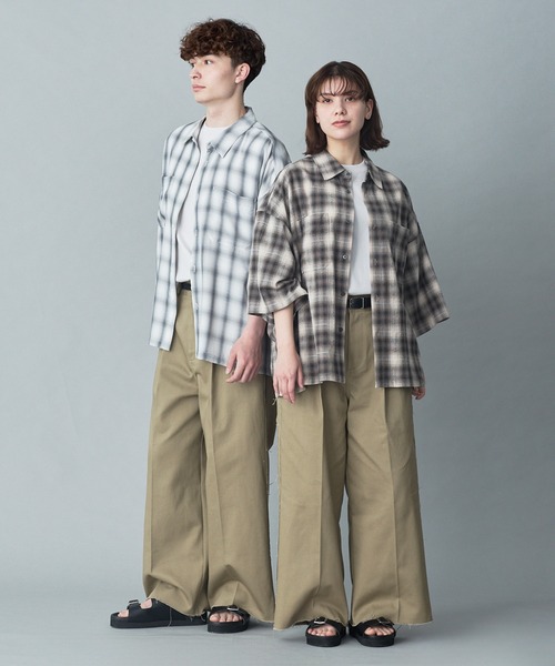 RANDY 22ss スラックス チノパン RUUBON チノパン 「RUUBON」cutoff fringe chino slacks