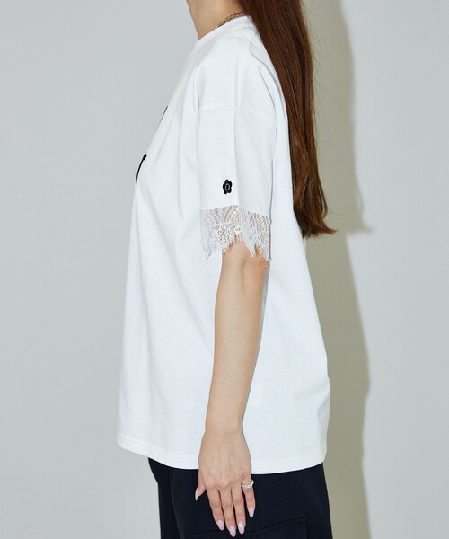 PUBLUX tシャツ MARY QUANT × PUBLUX/マリークワント 袖レース