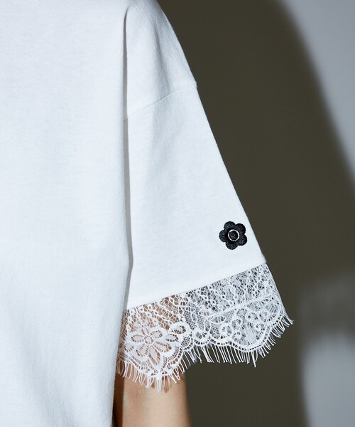 PUBLUX tシャツ MARY QUANT × PUBLUX/マリークワント 袖レース
