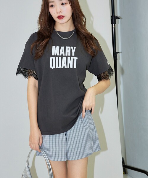 PUBLUX tシャツ MARY QUANT × PUBLUX/マリークワント 袖レース