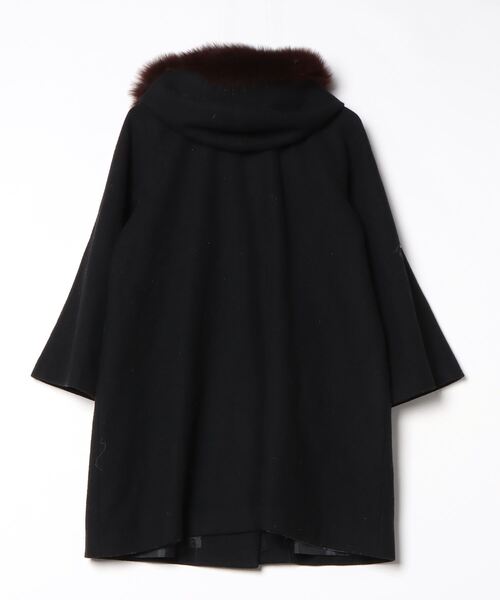 LANVIN ハウンドトゥース ロングコート 38 Black Loose-fitting Wool Jacket | Lanvin