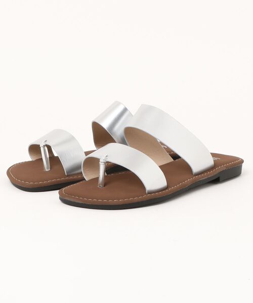 shoes365 サンダル ダブルストラップトングサンダル レディース