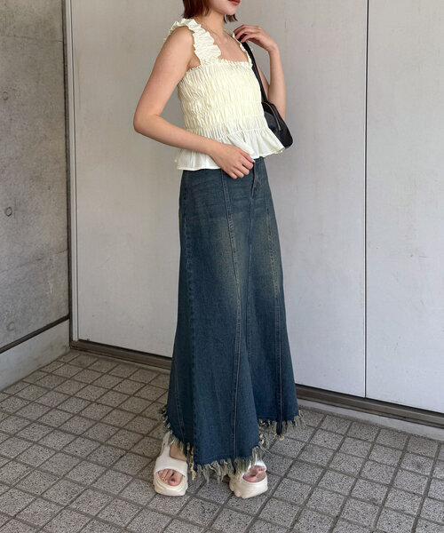 シャーリングチェックブラウス(ブラウス・シャツ)｜TOPS