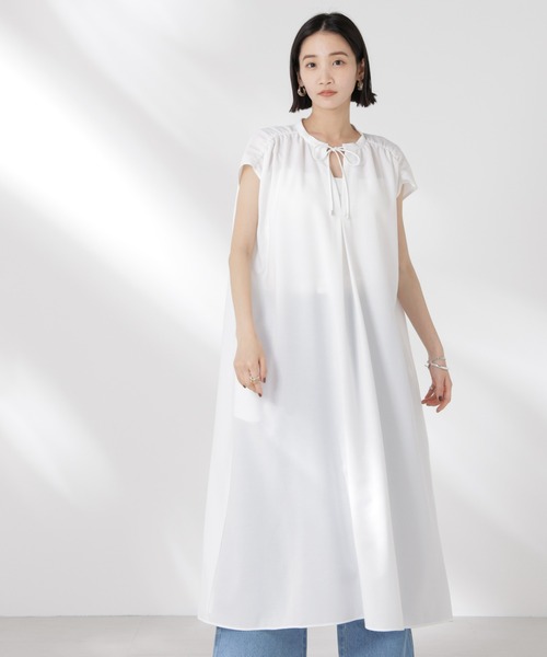 NANO universe（ナノ・ユニバース） ワンピース ギャザーショルダー