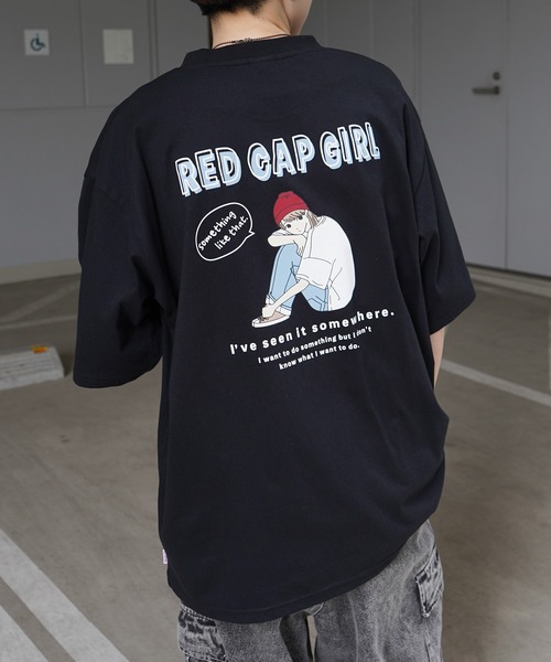 「Red Cap Girl」 半袖Tシャツ L ブルー メンズ