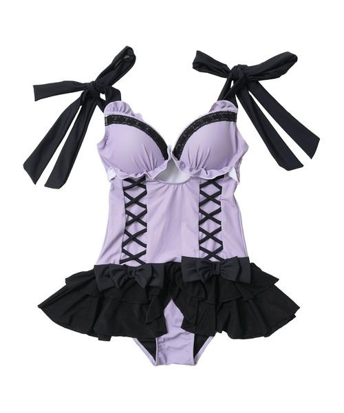 DearMyLove レースアップフリル水着 Lサイズ 𝑁𝑒𝑤 𝐴𝑟𝑟𝑖𝑣𝑎𝑙♡ 𓈒