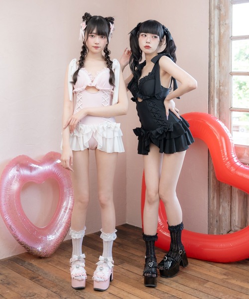 DearMyLove 水着 レースアップランジェリー水着 レディース