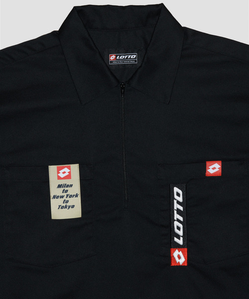 LOTTO Tシャツ LOTTO シャツ LOTTO TC TWILL HALF ZIP SHIRTS メンズ