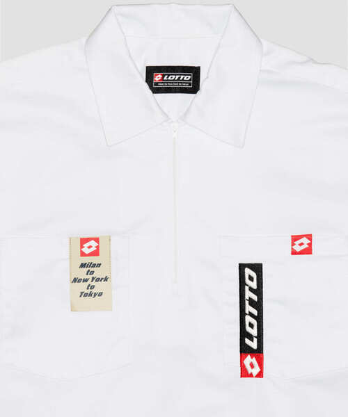 LOTTO Tシャツ LOTTO シャツ LOTTO TC TWILL HALF ZIP SHIRTS メンズ