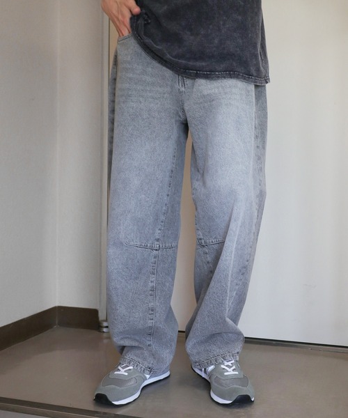 ジーンズ 「83」バレルレッグ ワイドデニム バギーパンツ メンズ