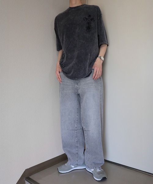 ジーンズ 「83」バレルレッグ ワイドデニム バギーパンツ メンズ