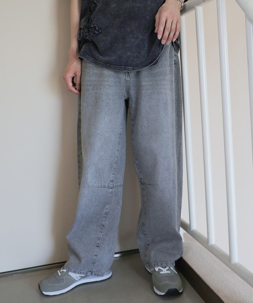 ジーンズ 「83」バレルレッグ ワイドデニム バギーパンツ メンズ
