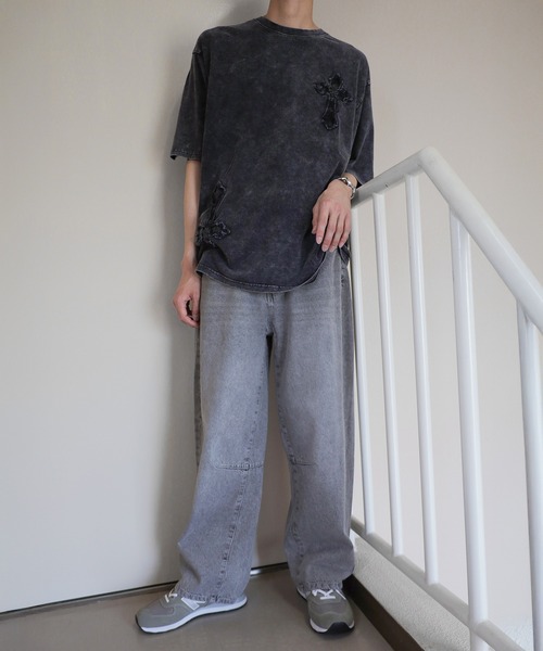 ジーンズ 「83」バレルレッグ ワイドデニム バギーパンツ メンズ