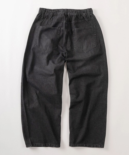 VIEILLE 39 黒 ジーンズ 「83」バレルレッグ ワイドデニム バギーパンツ メンズ