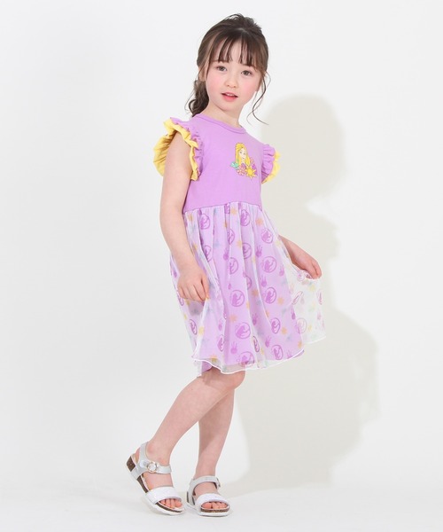 Daughter and Son ワンピース　ピンク PINKHUNT ワンピース ニットビスチェつき ティアードワンピース