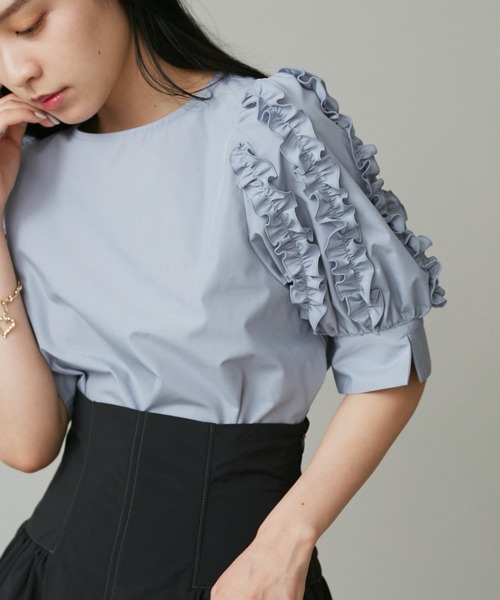 「JILL by JILL STUART」 半袖ブラウス FREE ブルー レディース