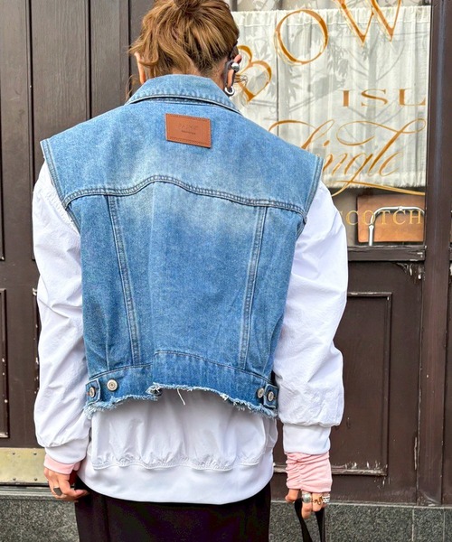 「feepur by saya」 ベスト MEDIUM ブルー レディース