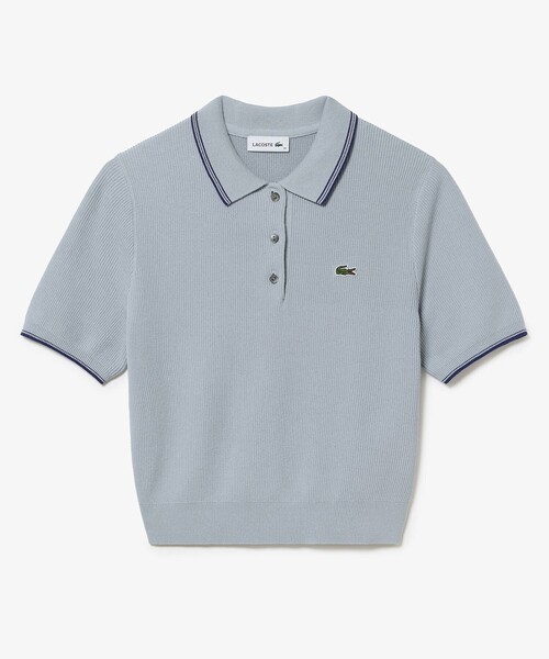 LACOSTE（ラコステ） ポロシャツ ポロ 配色ライン コンパクトニット