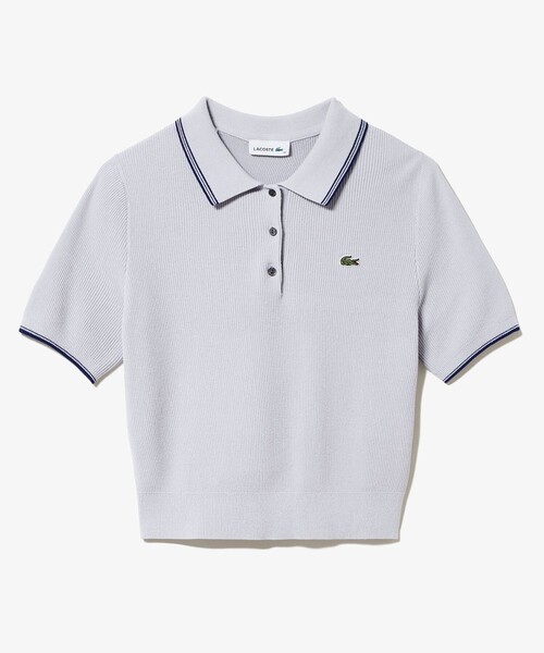 LACOSTE ポロシャツ ポロ 配色ライン コンパクトニット