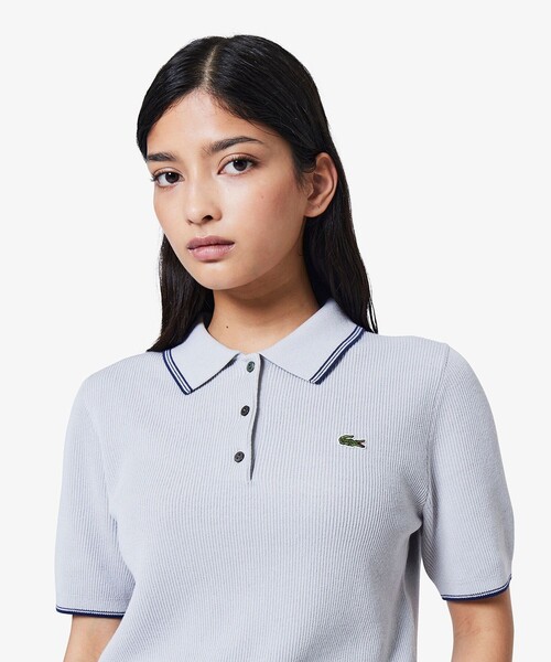 LACOSTE（ラコステ） ポロシャツ ポロ 配色ライン コンパクトニット