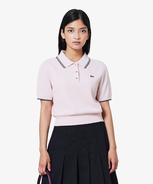 LACOSTE（ラコステ） ポロシャツ ポロ 配色ライン コンパクトニット