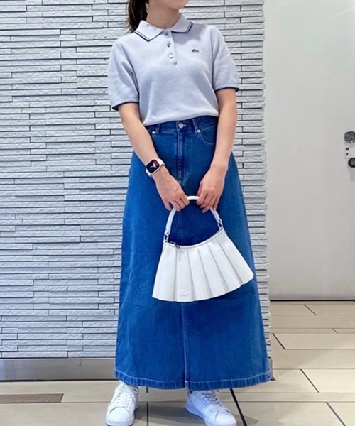 LACOSTE ポロシャツ ポロ 配色ライン コンパクトニット