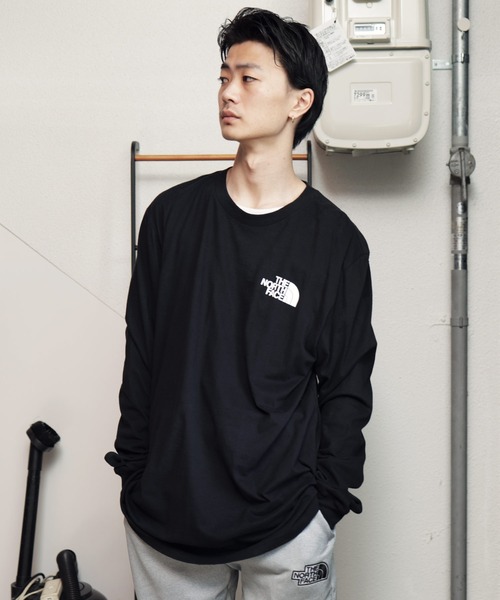 「THE NORTH FACE」 長袖Tシャツ MEDIUM ピンク メンズ