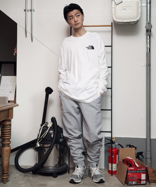 「THE NORTH FACE」 長袖Tシャツ MEDIUM ピンク メンズ