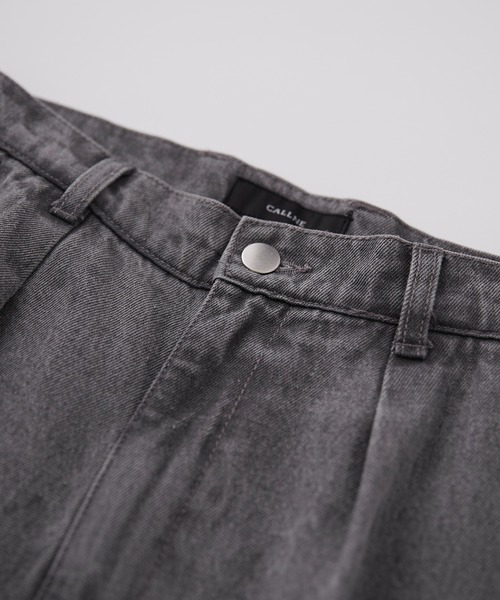 「CALLNE」 加工デニムパンツ M ブラック メンズ