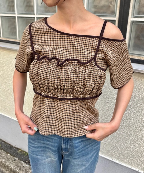 Litmus KISIDAMIKI ドットビスチェ　【ビスチェのみの販売です】 Kastane（カスタネ） tシャツ ギンガムチェックビスチェSET レディース