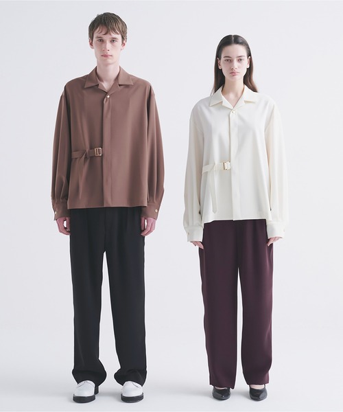 CULLNI スラックス CULLNI スラックス 別注 BELTED TAPERD PANTS メンズ : ZOZOTOWN