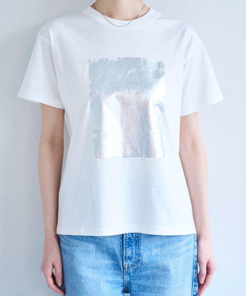 「meilmada」 半袖Tシャツ FREE チャコールグレー レディース_画像2