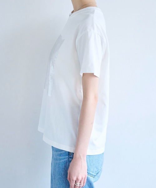 「meilmada」 半袖Tシャツ FREE チャコールグレー レディース_画像3