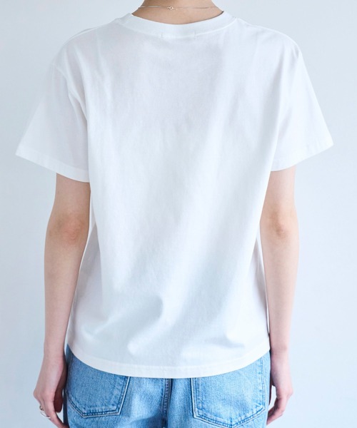 「meilmada」 半袖Tシャツ FREE チャコールグレー レディース_画像4