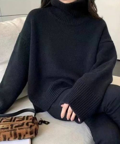 Sally Lunn ニット セーター タートルネックニットトップス レディース