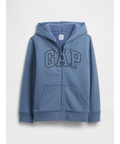 GAP（ギャップ） パーカー Gapロゴ 裏ボア ジップアップパーカー