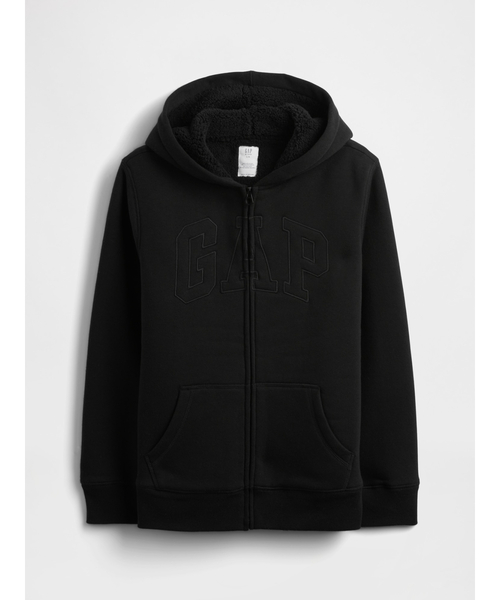GAP（ギャップ） パーカー Gapロゴ 裏ボア ジップアップパーカー