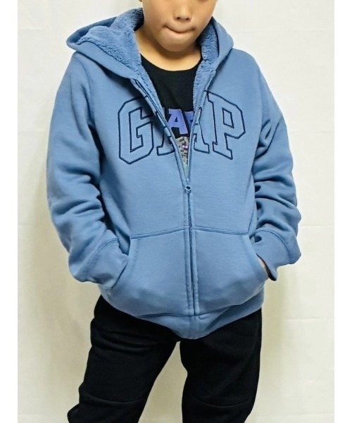 GAP（ギャップ） パーカー Gapロゴ 裏ボア ジップアップパーカー