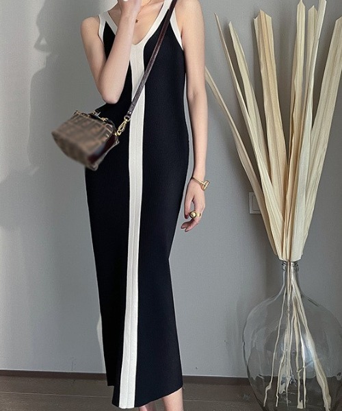 「deux amour」 ノースリーブワンピース 0(FREE) ブラック レディース_画像7