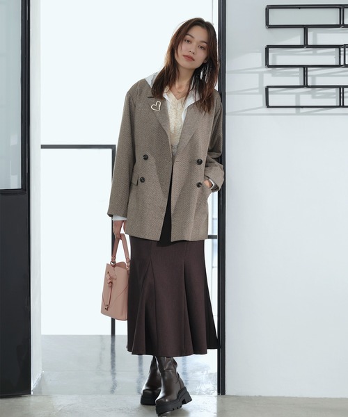 VIS（ビス） ジャケット テーラードジャケット ヘリンボーンツイード