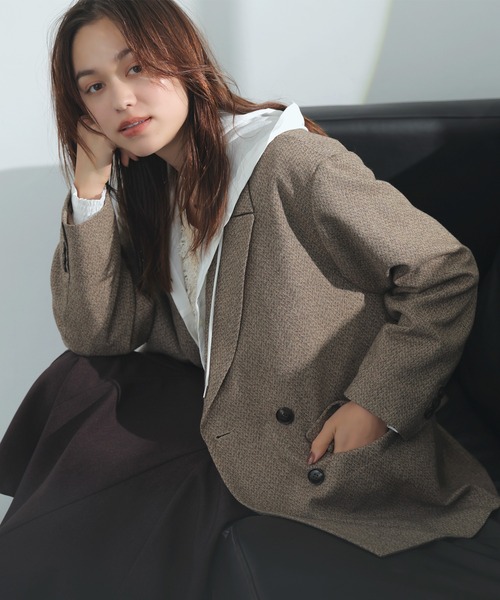 VIS（ビス） ジャケット テーラードジャケット ヘリンボーンツイード