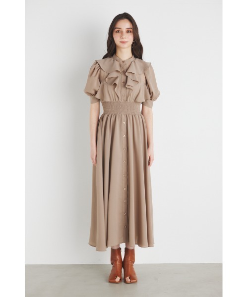 「rienda」 半袖ワンピース MEDIUM ベージュ レディース_画像5