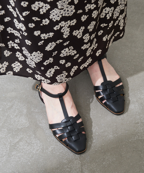 「LE TALON」 フラットサンダル LARGE ゴールド レディース_画像9