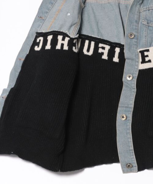 デニムジャケット gジャン 「デニム×ニット切替」レディース Gジャン