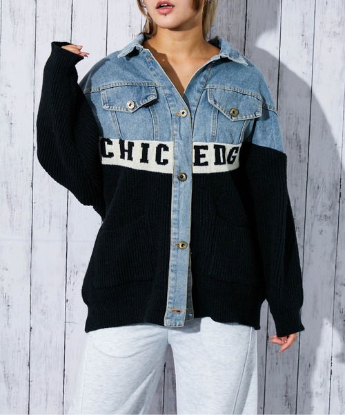デニムジャケット gジャン 「デニム×ニット切替」レディース Gジャン