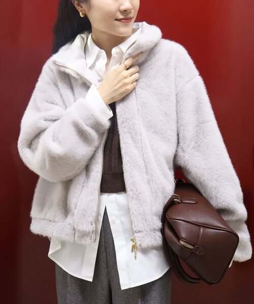 le.coeur blanc（ルクールブラン） ブルゾン アウター ミンクタッチ