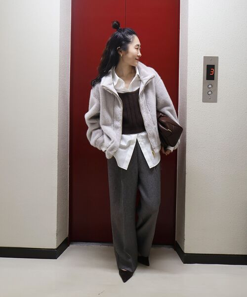 le.coeur blanc（ルクールブラン） ブルゾン アウター ミンクタッチ