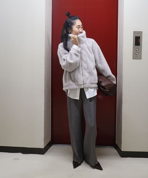 le.coeur blanc（ルクールブラン） ブルゾン アウター ミンクタッチ