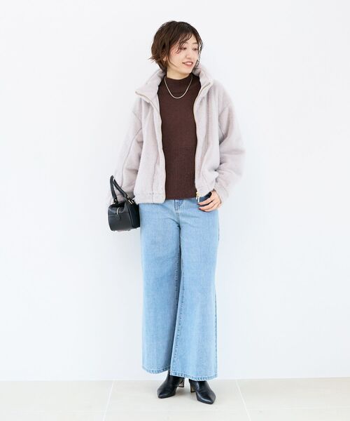 le.coeur blanc（ルクールブラン） ブルゾン アウター ミンクタッチ